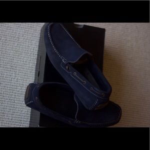 MENS NAVY BLUE LOAFERS SZ 12